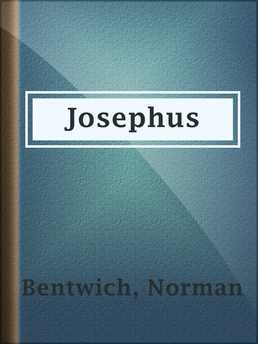 Title details for Josephus by Norman Bentwich - Available